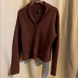 NWOT Eileen Fisher rusty burgundy mohair cardi